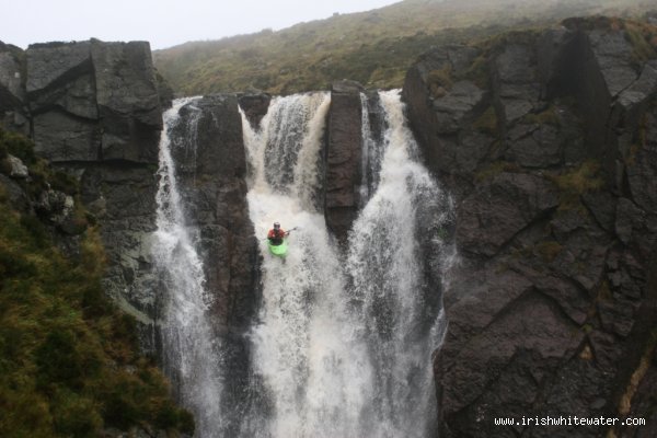  Mahon River - Mick Reynolds during first descent of main drop as seen in Tir na NOg DVD