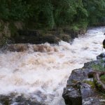 Photo of the Easkey (Easky) river in County Sligo Ireland. Pictures of Irish whitewater kayaking and canoeing. Meaty Gorge. Photo by D.Horkan
