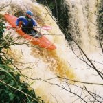 Photo of the Colooney Falls in County Sligo Ireland. Pictures of Irish whitewater kayaking and canoeing. River right works just fine. Photo by Alan Judge
