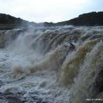 Photo of the Bunduff river in County Leitrim Ireland. Pictures of Irish whitewater kayaking and canoeing. Peter B, not a day to wavewheel. Photo by owen