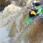  Bunduff River - Dan Griffin nearly to the top of the drop ;-)