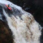 Photo of the Owenaher river in County Sligo Ireland. Pictures of Irish whitewater kayaking and canoeing. Cathal Folan, money shot on the 2nd slide!. Photo by Andrew Regan