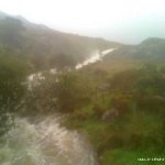 Photo of the Coomeelan Stream in County Kerry Ireland. Pictures of Irish whitewater kayaking and canoeing. Upsteam from first bridge. Photo by Daith