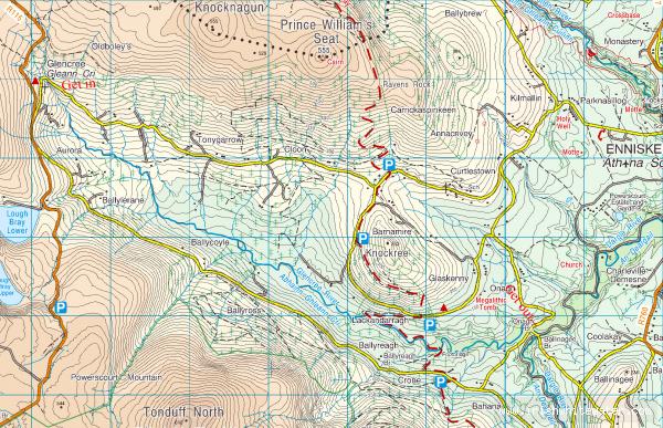 Map to Glencree River - Glencree River