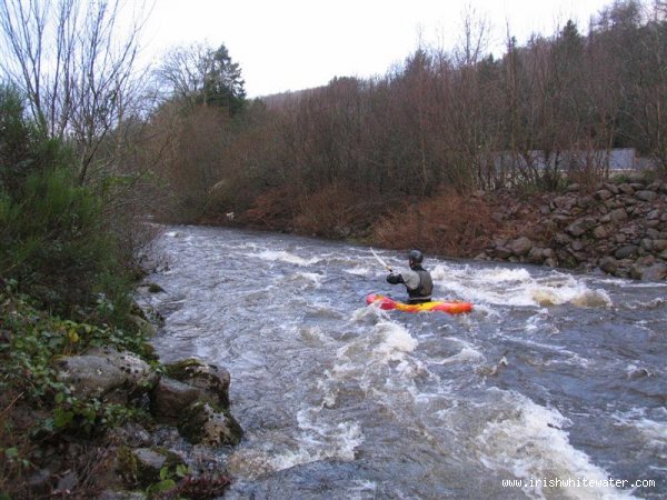  Nire River - kev heads off downstream of the get on 