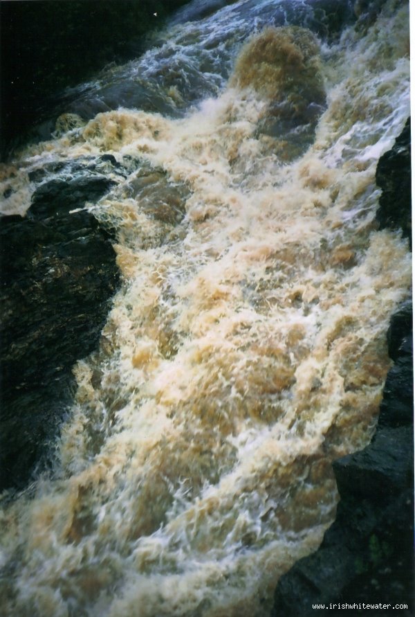  Mayo Clydagh River - Main drop, Upper Section. High Level (It just flushes through though.No brainer!)