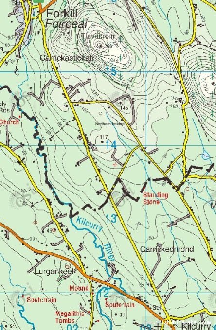 Map to Forkhill River - Forkhill