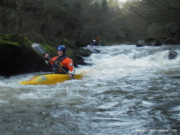  Aughrim River - Alison beirne finishes the first mini gorge