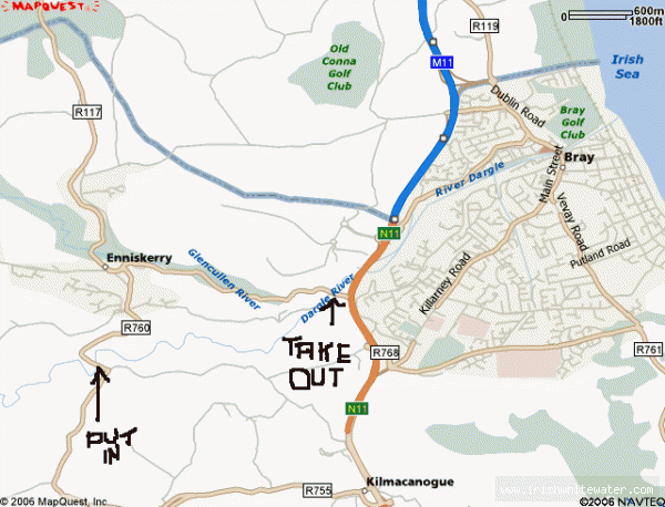 Map to Dargle River - From the N11