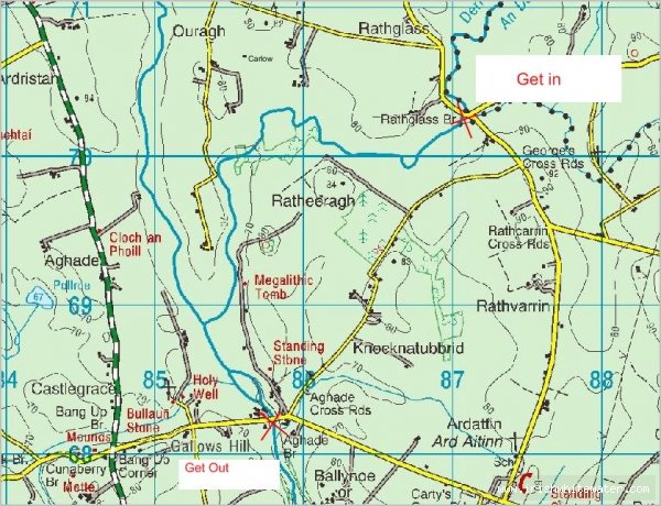 Map to Derreen River - 