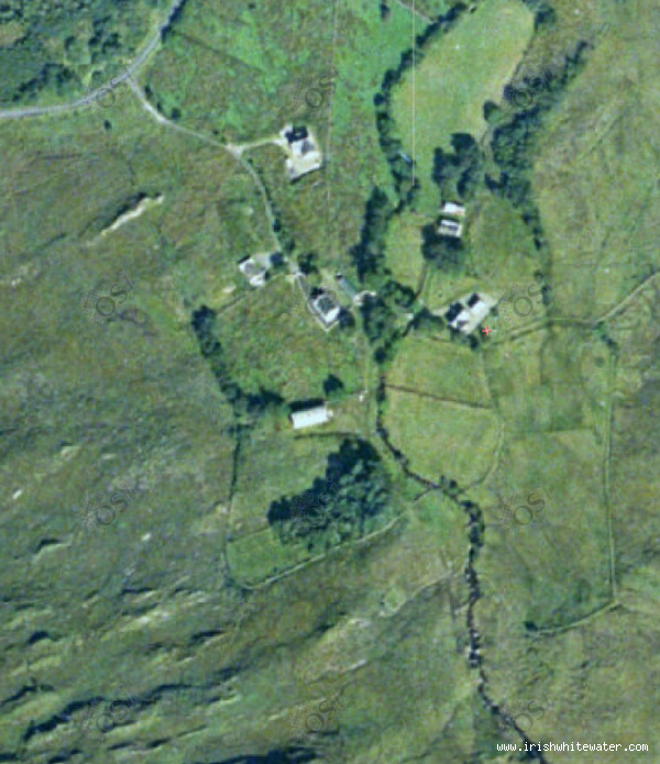Map to Farmers Falls, Glenleenaun River - Famers falls aerial