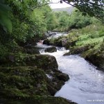 Photo of the Coomhola river in County Cork Ireland. Pictures of Irish whitewater kayaking and canoeing. above final rapid. Photo by dave g