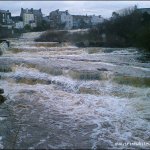 Photo of the Ennistymon Falls in County Clare Ireland. Pictures of Irish whitewater kayaking and canoeing.