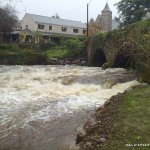Photo of the Nire river in County Waterford Ireland. Pictures of Irish whitewater kayaking and canoeing. view from just downstream of the bridge at hanora's cottage on river left side. Photo by Michael Flynn