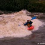 Photo of the Inny river in County Longford Ireland. Pictures of Irish whitewater kayaking and canoeing. peter bannon amongst the caos of the meat hole.