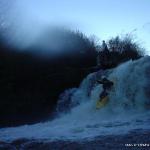 Photo of the Pollanassa (Mullinavat falls) river in County Kilkenny Ireland. Pictures of Irish whitewater kayaking and canoeing. View from other side. Photo by TW