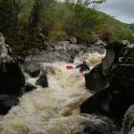 Photo of the Flesk river in County Kerry Ireland. Pictures of Irish whitewater kayaking and canoeing. River level; 0.8m. Photo by Owen