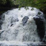 Photo of the Glengalla river in County Tipperary Ireland. Pictures of Irish whitewater kayaking and canoeing. El Diablo falls. Photo by John G