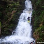 Photo of the O'Sullivans Cascades in County Kerry Ireland. Pictures of Irish whitewater kayaking and canoeing. Last drop before the lake. Photo by Colin Wong