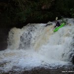 Photo of the Clare Glens - Clare river in County Limerick Ireland. Pictures of Irish whitewater kayaking and canoeing. Big ase. Photo by Colin Wong