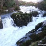 Photo of the Coomhola river in County Cork Ireland. Pictures of Irish whitewater kayaking and canoeing. Drop entering the Canyon Section. Level 0.7M. Photo by Dave P