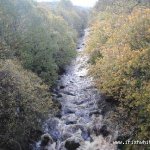 Photo of the Glenarm river in County Antrim Ireland. Pictures of Irish whitewater kayaking and canoeing. View from the bridge. Photo by EoinH