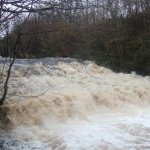 Photo of the Bannagh river in County Fermanagh Ireland. Pictures of Irish whitewater kayaking and canoeing. Drummany in high water. Photo by Patrick