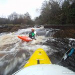 Photo of the Westport Owenwee river in County Mayo Ireland. Pictures of Irish whitewater kayaking and canoeing. Photo by Barry