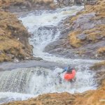 Photo of the Seanafaurrachain river in County Galway Ireland. Pictures of Irish whitewater kayaking and canoeing. David Higgins on another section of perfect slides. Photo by Barry Loughnane