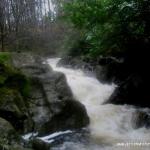 Photo of the Mahon river in County Waterford Ireland. Pictures of Irish whitewater kayaking and canoeing. first part of double drop. Photo by Michael Flynn