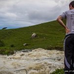 Photo of the Caher river in County Clare Ireland. Pictures of Irish whitewater kayaking and canoeing. Half way down . Photo by Barry Loughnane