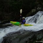 Photo of the Owengar river in County Cork Ireland. Pictures of Irish whitewater kayaking and canoeing. Low water first drop . Photo by Colin Wong