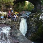 Photo of the Coomeelan Stream in County Kerry Ireland. Pictures of Irish whitewater kayaking and canoeing. Third bridge. Photo by Daithí
