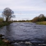 Photo of the Suck river in County Roscommon Ireland. Pictures of Irish whitewater kayaking and canoeing. View upstream of final drop in Poolboy.. Photo by Eoin Hurst