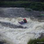 Photo of the Lee river in County Cork Ireland. Pictures of Irish whitewater kayaking and canoeing. Sluice High water-Medium Tide.. Photo by OG