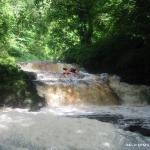 Photo of the Clare Glens - Clare river in County Limerick Ireland. Pictures of Irish whitewater kayaking and canoeing. Double Drop - Ed. Photo by Ian Roche