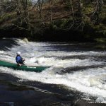 Photo of the Upper Bann river in County Armagh Ireland. Pictures of Irish whitewater kayaking and canoeing. Horseshoe Weir. Photo by Malcolm