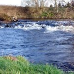 Photo of the Liffey river in County Dublin Ireland. Pictures of Irish whitewater kayaking and canoeing. Clane Weir.