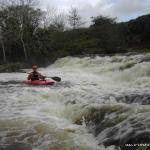 Photo of the Bunduff river in County Leitrim Ireland. Pictures of Irish whitewater kayaking and canoeing. Petey Hanley having a float about.