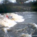 Photo of the Inny river in County Longford Ireland. Pictures of Irish whitewater kayaking and canoeing. john o'rourke pullin a fisher king.