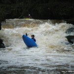 Photo of the Clare Glens - Clare river in County Limerick Ireland. Pictures of Irish whitewater kayaking and canoeing. unexpected stern catch. Photo by Francis Keogh
