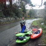 Photo of the Avonmore (Annamoe) river in County Wicklow Ireland. Pictures of Irish whitewater kayaking and canoeing. Finn guardin d precious NOMADS...and her burn.... Photo by Mustang