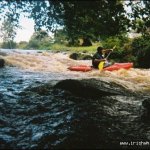 Photo of the Slaney river in County Carlow Ireland. Pictures of Irish whitewater kayaking and canoeing. Doc on aghade top drop, low water, tullow k/c. Photo by steve