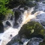 Photo of the Glenarm river in County Antrim Ireland. Pictures of Irish whitewater kayaking and canoeing. Pucker-Up. Photo by Dave G